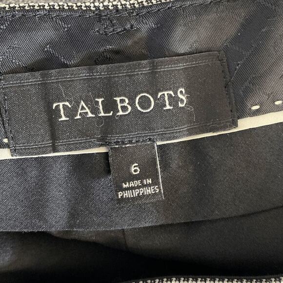 Talbots Mid-Rise Straight-Leg Pants Size 6 Black & White Speckled - Picture 8 of 11